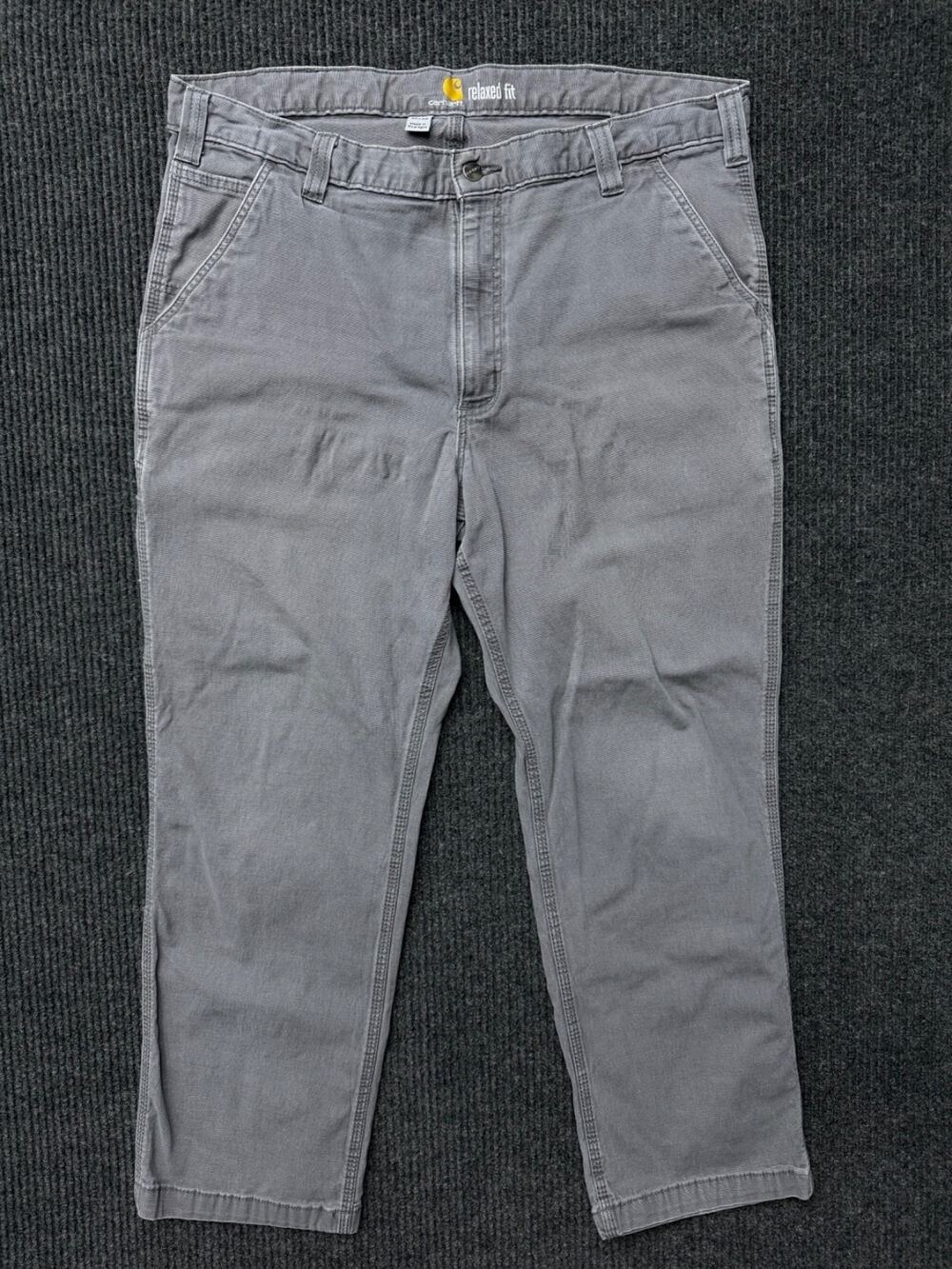 Carhartt Utility Work Pants Mens 40x30 Gray Loose Fit B151 Carpenter